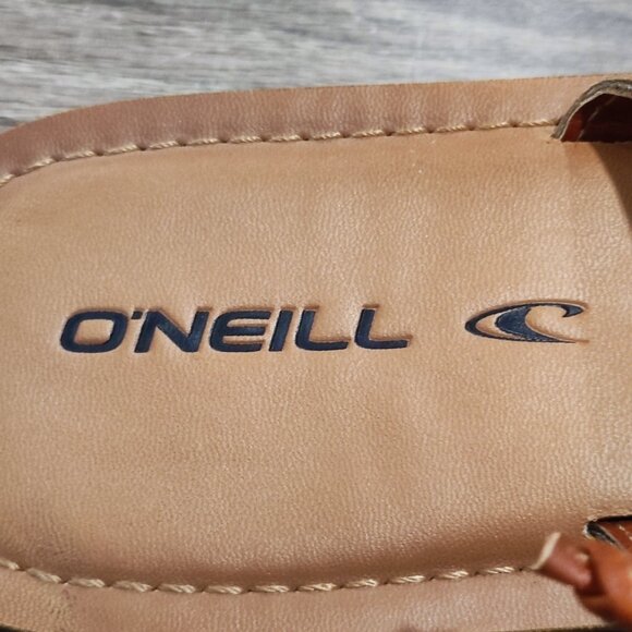 O'Neill flip-flop leather upper brown women's size 8-9 - Picture 7 of 11